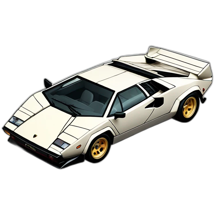 Lamborghini countach emoji