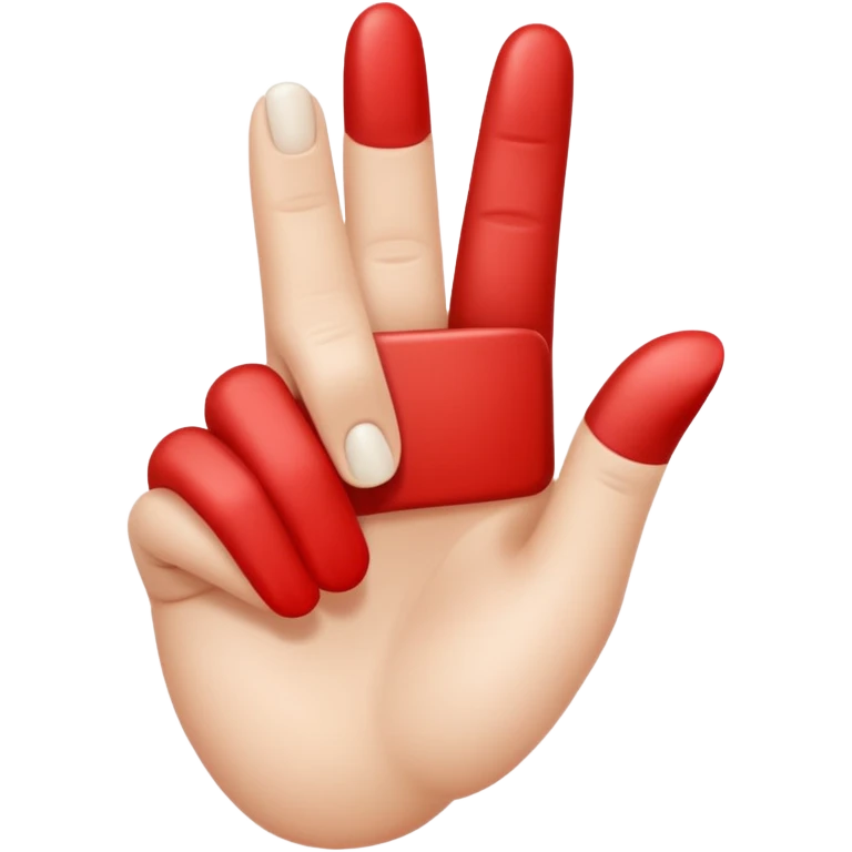 A small finger in the large pic emoji