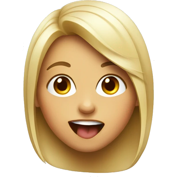 Girl sticking her tongue out emoji