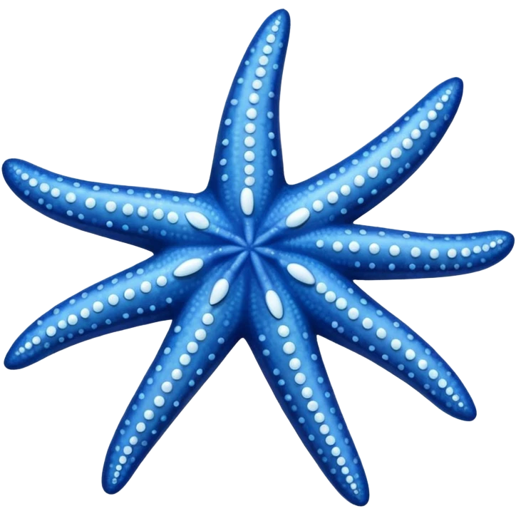Blue starfish with white dots emoji