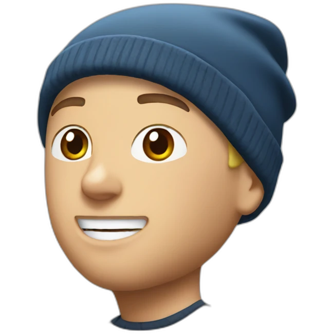 Eminem with beanie emoji