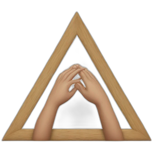 triangle with hands emoji