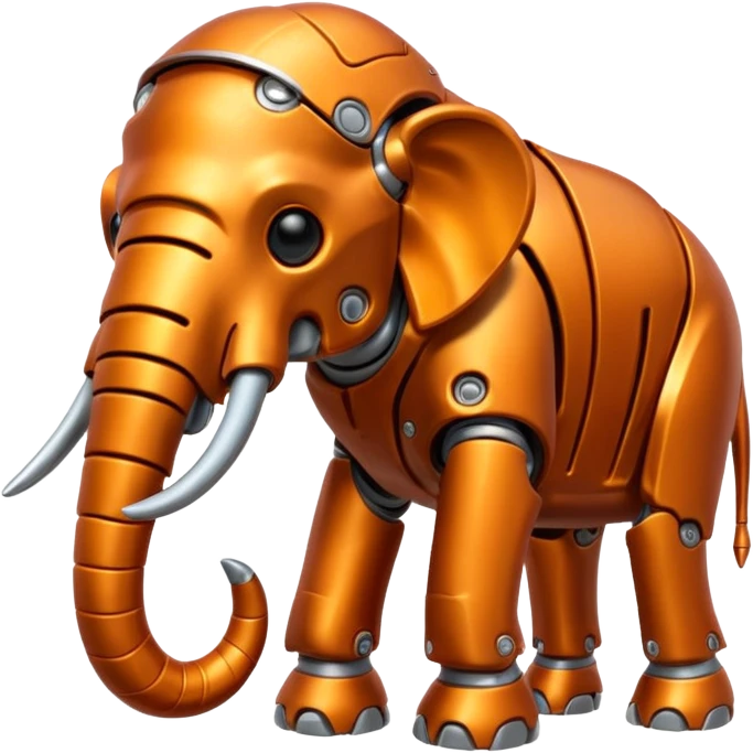 Little completely orange mammouth cyborg emoji