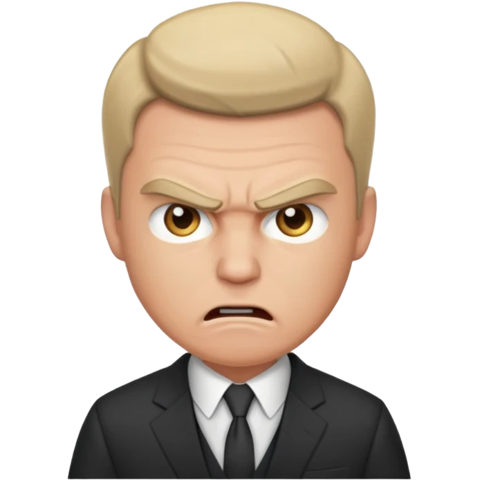 very angry male boss in suit emoji