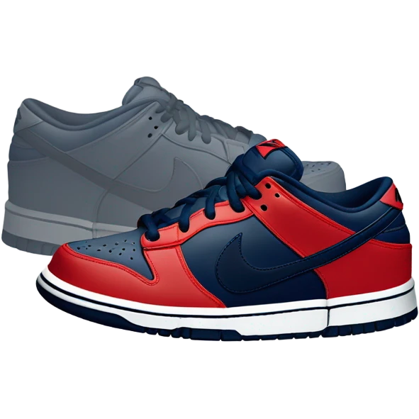 Nike Dunk Low Red and Obsidian emoji