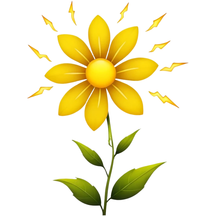 thunder and flower emoji