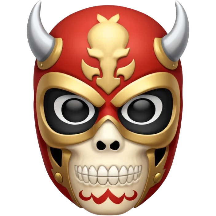 luchador con traje de calavera emoji