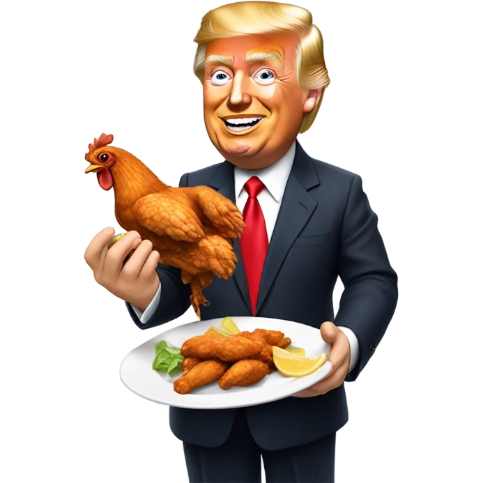 Trump eating wings emoji