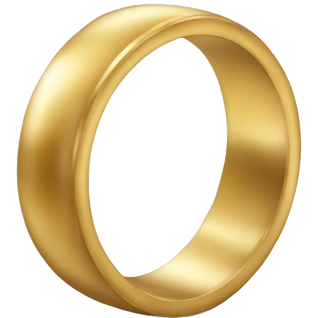 Golden wedding ring emoji