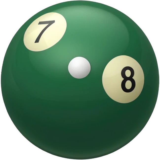 green billiard ball 7 number  emoji