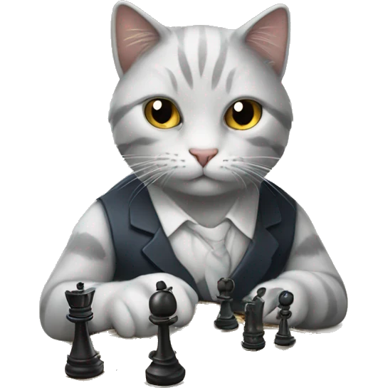 A cat playing chess emoji