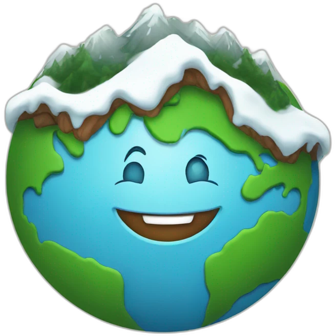 happy earth during the winter holidays emoji