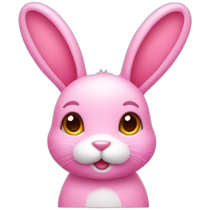 super cute pink bunny emoji