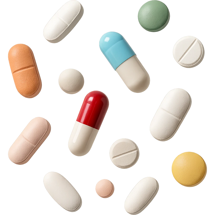 pillole farmaci fluttuano in aria emoji
