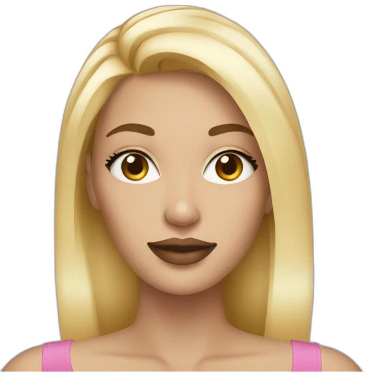 Blonde woman with makeup in her hand emoji
