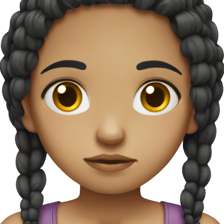 sad girl black hair emoji