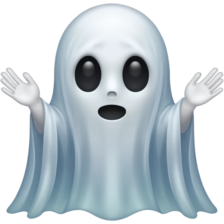 realistic ghost without a face emoji