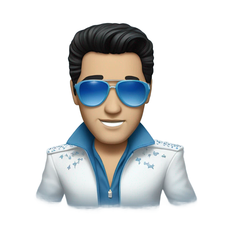 Blue Elvis  emoji
