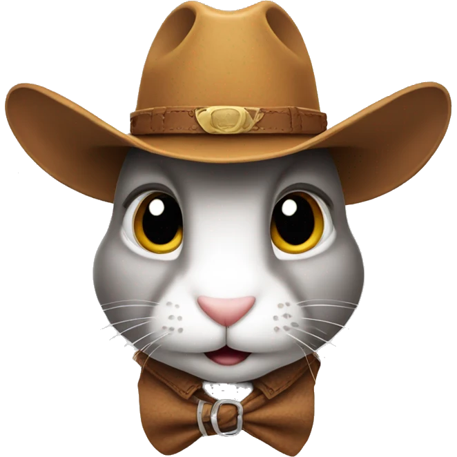 Rabbit with cowboy hat emoji