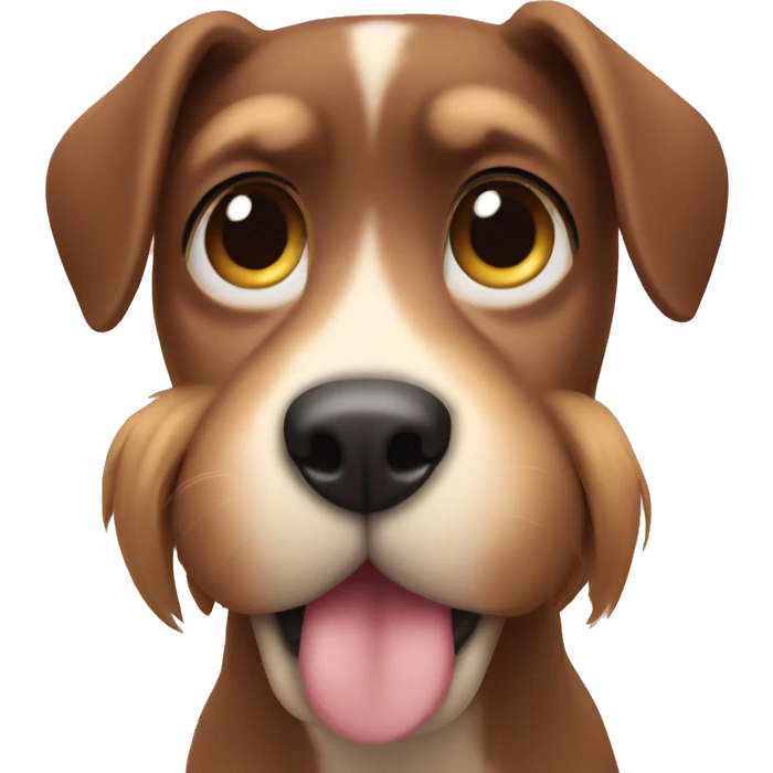 Dog saying I love you with his paws emoji