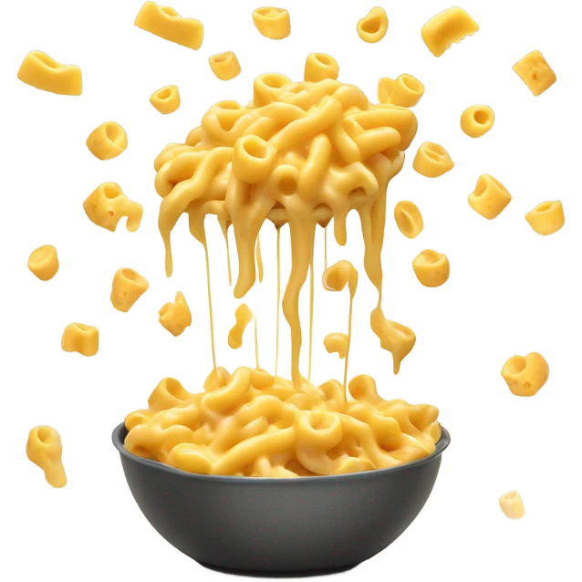 Raining mac and cheese emoji