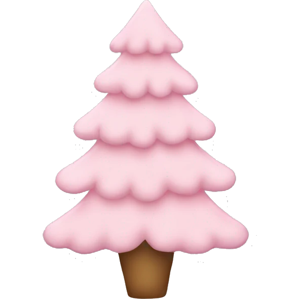 Light pink Christmas tree emoji