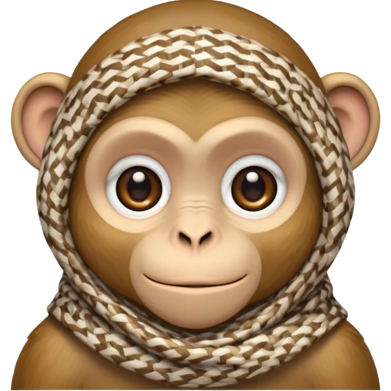 Monkey wearing a kufiyeh emoji