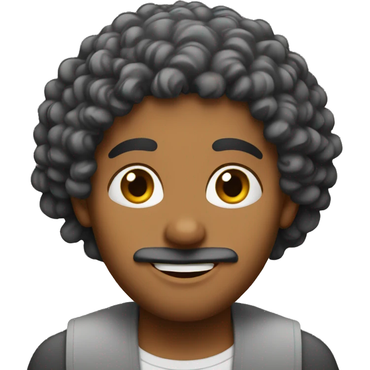 Arab with curly hair emoji