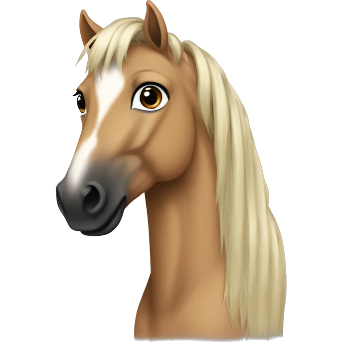 dun horse with black mane emoji