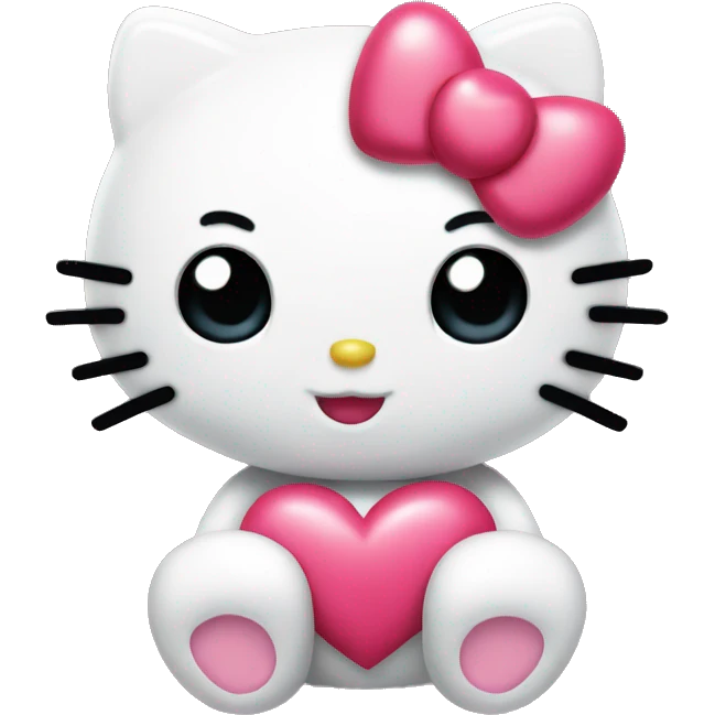 Hello kitty with heart eyes  emoji