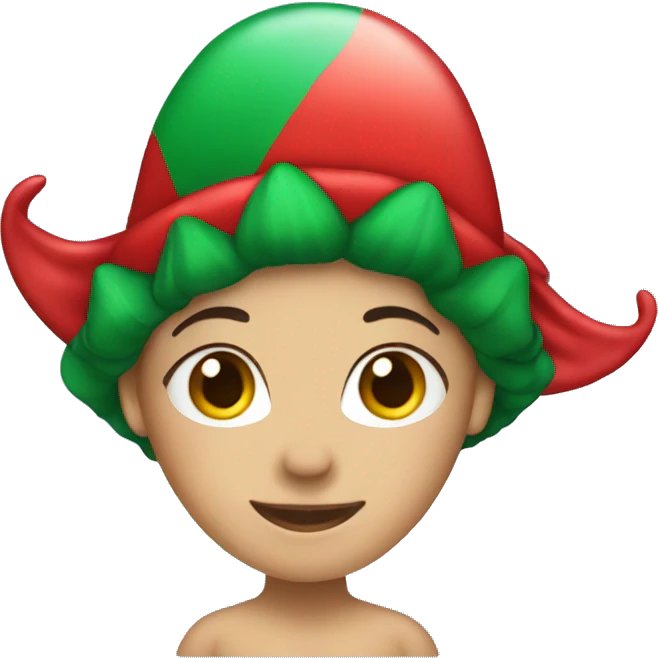 Mermaid wearing a Christmas hat emoji