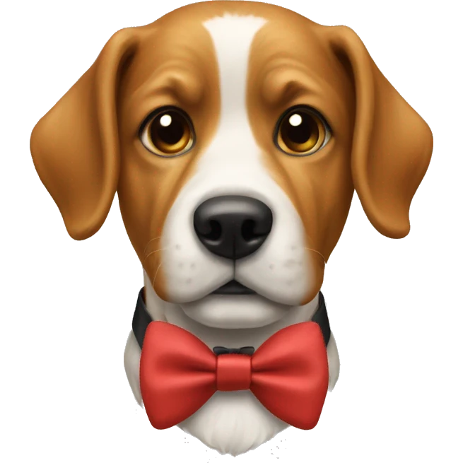 Dog wearing a bow tie  emoji