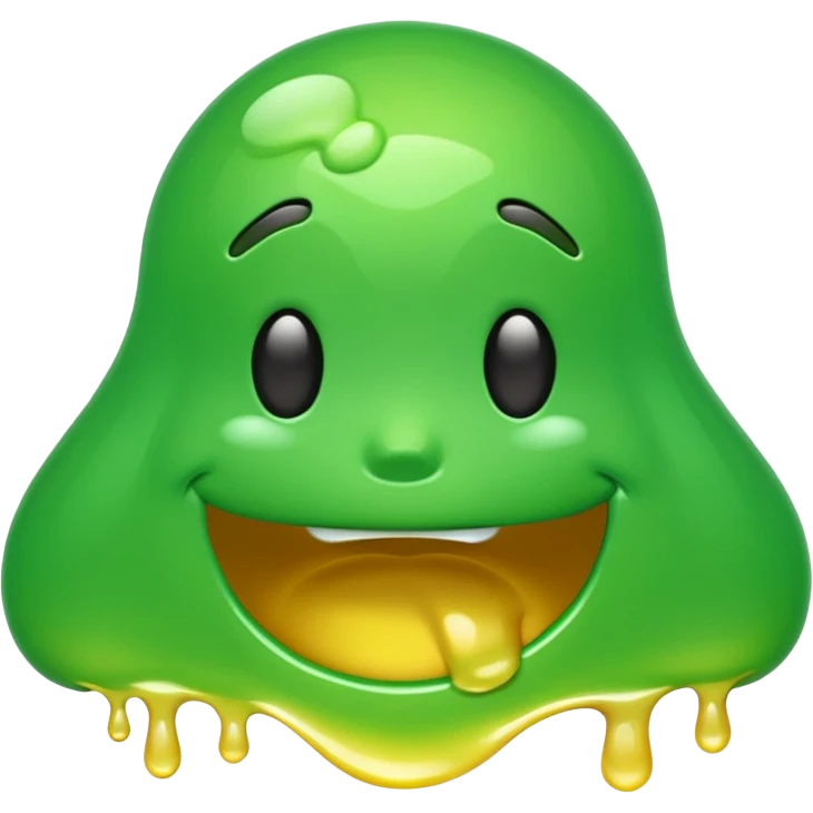 Green melting emoji emoji