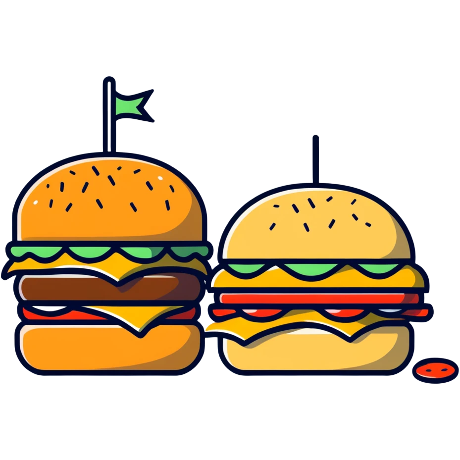 Poop eating burgers emoji