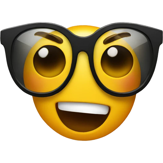 Surprised face looking over sunglasses emoji