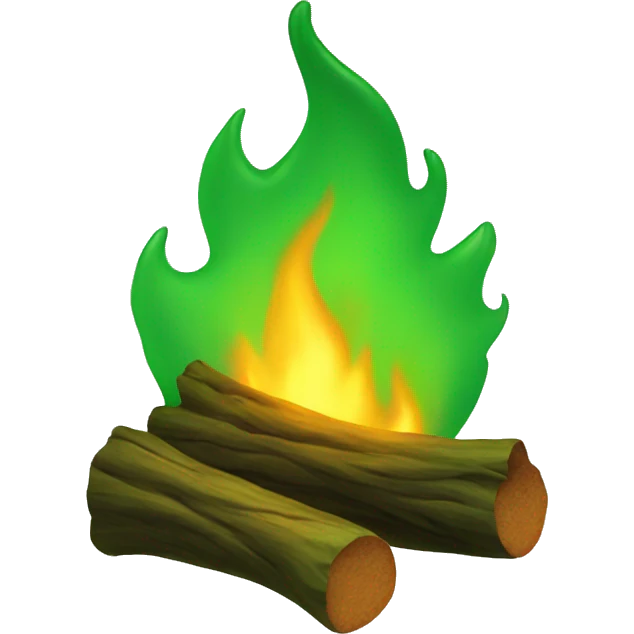 Green fire emoji