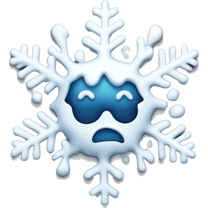 Melting snowflake emoji