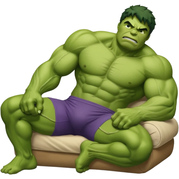 Incredible hulk taking a nap emoji