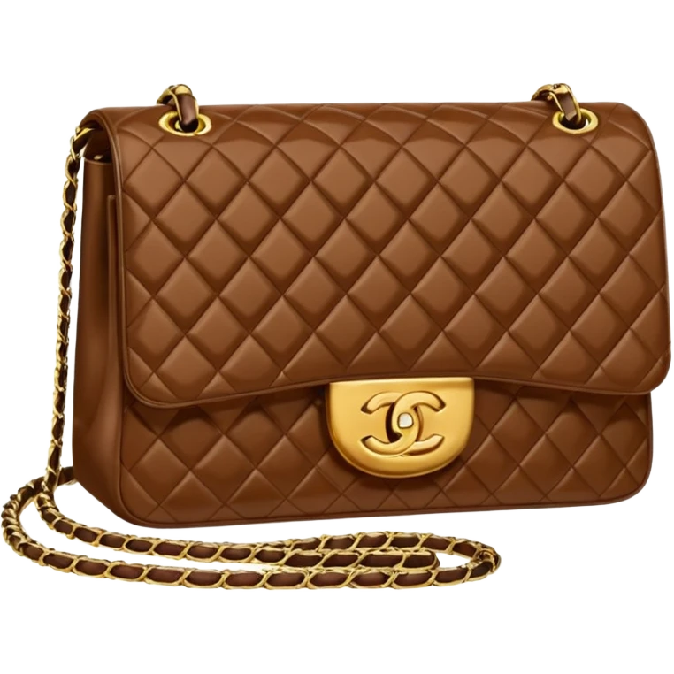 chanel brown color bag emoji