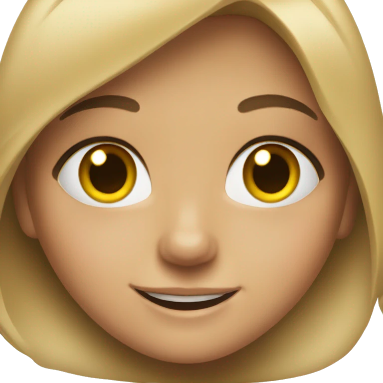 Burnett girl smiling  emoji