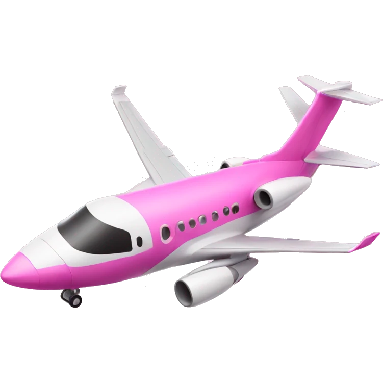 Barbie traveling on pink jet emoji