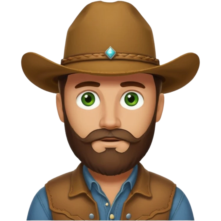 yellowstone dutton ranch cowboy with beard and green eyes emoji