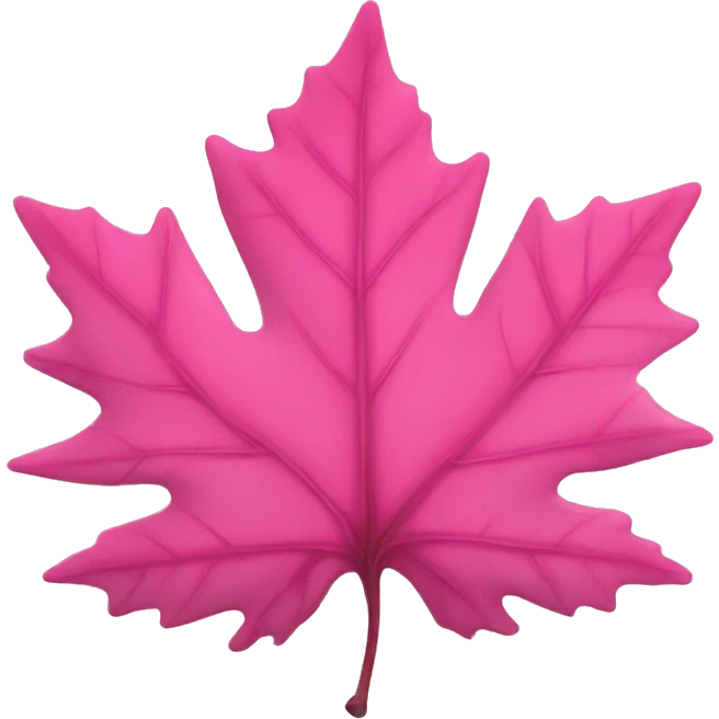 Pink maple leaf emoji