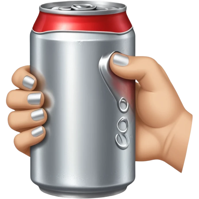 Crushing a can in a fist emoji