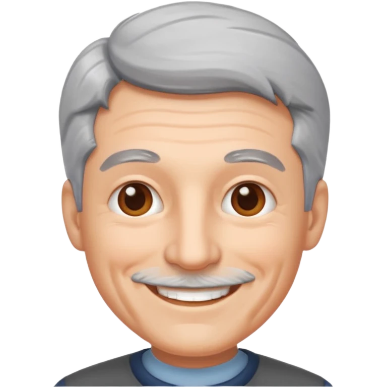 a gray-haired man without a beard emoji