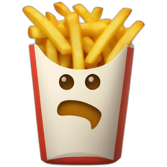 shrugging fries emoji