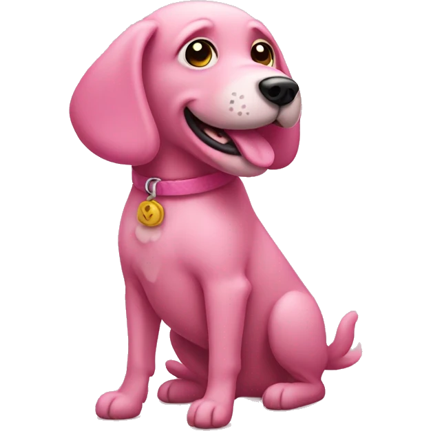 pink dog emoji