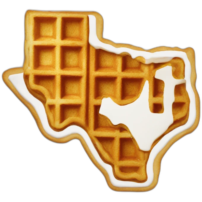 Texas shaped waffle emoji