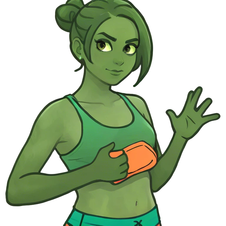 girl with boxers on hands emoji