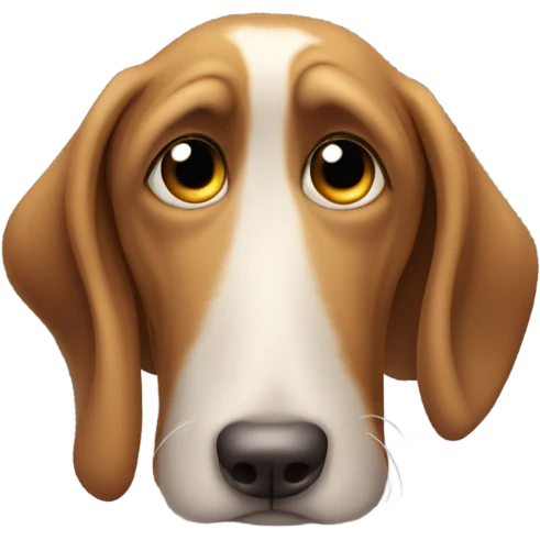 Sad dog emoji